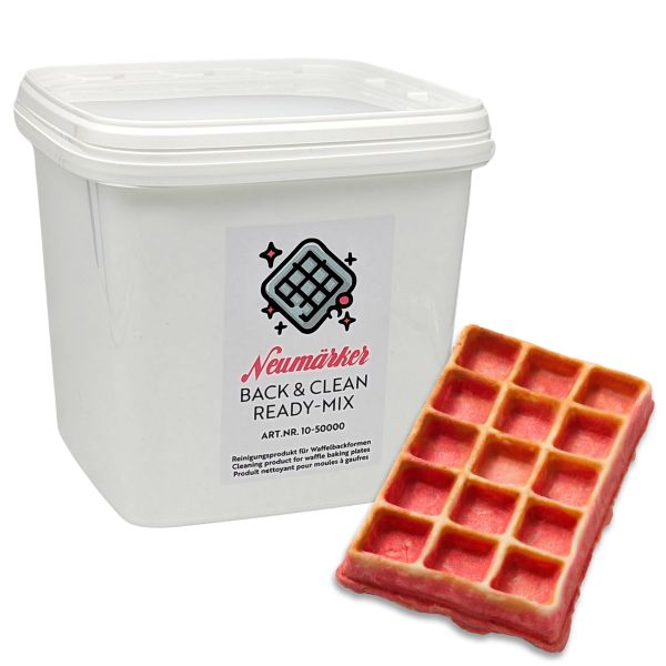 Back & Clean Ready-Mix, Reinigungswaffel als Backmischung für das Waffeleisen